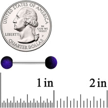 Load image into Gallery viewer, Purple Black Ombre Soft Finish Barbell Tongue Ring