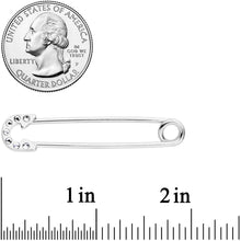 Load image into Gallery viewer, 14G Clear Gem Punk Rock Safety Pin Industrial Barbell 38mm