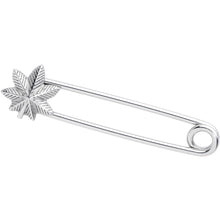 Load image into Gallery viewer, 14G Pot Leaf Punk Rock Safety Pin Industrial Barbell 38mm
