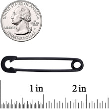 Load image into Gallery viewer, 14G Black Matte Punk Rock Safety Pin Industrial Barbell 38mm