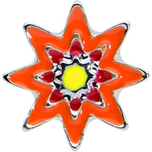 Load image into Gallery viewer, 16G 5/16 Red Orange Yellow Fanciful Flower Labret Monroe Tragus