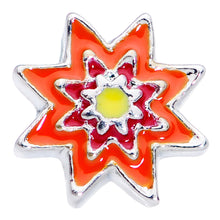 Load image into Gallery viewer, 20G 1/4 Red Orange Fanciful Flower Nose Bone