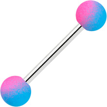 Load image into Gallery viewer, Black Peach Blue Pink Ombre Soft Finish Barbell Tongue Ring Set of 4
