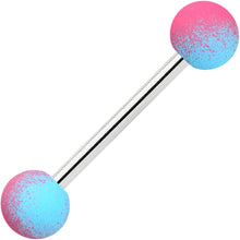 Load image into Gallery viewer, Red Pink Orange Black Ombre Soft Finish Barbell Tongue Ring Set of 4