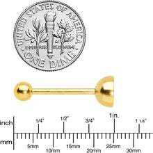 Load image into Gallery viewer, Gold Tone Rainbow Grapefruit Barbell Tongue Ring