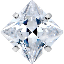 Load image into Gallery viewer, Clear CZ Gem Rhombus Top Barbell Tongue Ring