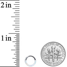 Load image into Gallery viewer, 16G 1/4 White Synthetic Opal Implant Grade Titanium Segment Ring