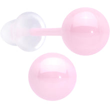 Load image into Gallery viewer, 6mm Pink Ceramic Ball Stud Earrings 18G