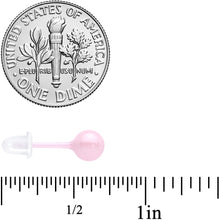 Load image into Gallery viewer, 6mm Pink Ceramic Ball Stud Earrings 18G