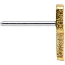 Load image into Gallery viewer, Implant Grade 23 Titanium Gold Tone Lightning Threadless Push In Top