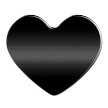 Load image into Gallery viewer, Implant Grade 23 Titanium Black Heart Threadless Push In Top