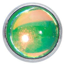 Load image into Gallery viewer, 16G 5/16 Green Faux Opal Internally Threaded Labret Monroe Tragus