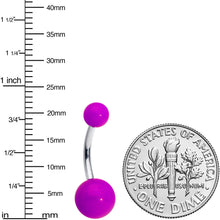 Load image into Gallery viewer, G23 Titanium Passionate Purple Acrylic Ball Belly Ring
