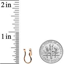 Load image into Gallery viewer, Clear CZ Gem Rose Gold Tone Paved Heart Clip On Fake Nose Ring
