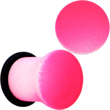 Load image into Gallery viewer, White Pink Ombre Matte Acrylic Single Flare Plug Set Sizes 2mm-12mm