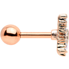 Load image into Gallery viewer, 16G 1/4 Clear Gem Rose Gold Tone Glam Butterfly Cartilage Tragus