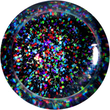 Load image into Gallery viewer, Clear Black Acrylic Rainbow Glitter Glam Saddle Plug Set