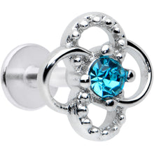 Load image into Gallery viewer, 16G 1/4 Blue Gem Celtic Knot Cartilage Labret Monroe Tragus