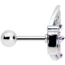 Load image into Gallery viewer, 16G 1/4 Pink Gem Lacy Butterfly Cartilage Tragus Earring