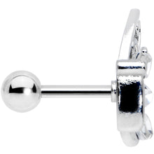 Load image into Gallery viewer, 16G 1/4 Clear Gem Lacy Butterfly Cartilage Tragus Earring