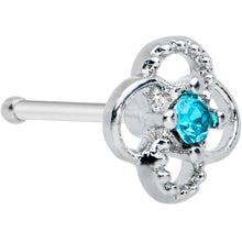 Load image into Gallery viewer, 20G 1/4 Blue Gem Celtic Knot Nose Bone