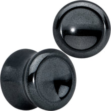 Load image into Gallery viewer, Black Hematite Concave Saddle Plug Set