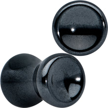 Load image into Gallery viewer, Black Hematite Concave Saddle Plug Set