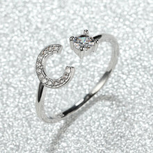 Load image into Gallery viewer, Popular Fashion Silvery AZ Letter Ring Initials Wedding Love Couple Rings Bridesmaid Gift
