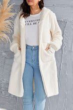 Load image into Gallery viewer, Red Double Take Full Size Hooded Teddy Bear Jacket with Thumbholes Ultra-Cozy & Stylish Comfortable Outerwear