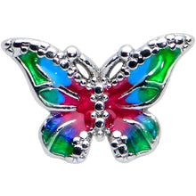 Load image into Gallery viewer, 16G 5/16 Bright Beauty Textured Butterfly Labret Monroe Tragus