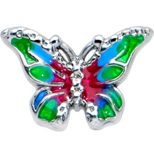 Load image into Gallery viewer, 20G 1/4 Bright Beauty Textured Butterfly Nose Bone