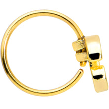 Load image into Gallery viewer, 20G 5/16 Clear Purple Gem Gold Tone Very Cherry Nose Hoop