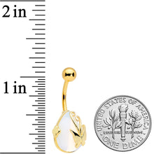Load image into Gallery viewer, Clear Gem Gold Tone Drop Wrap Butterfly Belly Ring