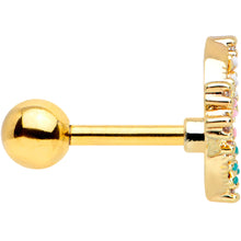 Load image into Gallery viewer, 16G 1/4 Clear CZ Gem Gold Tone Abstract Butterfly Cartilage Tragus