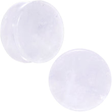 Load image into Gallery viewer, White Cloudy Quartz Double Flare Plug Set