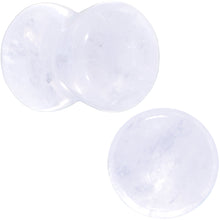 Load image into Gallery viewer, White Cloudy Quartz Double Flare Plug Set