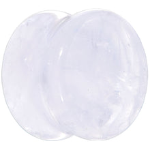 Load image into Gallery viewer, White Cloudy Quartz Double Flare Plug Set