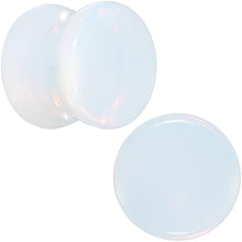 Load image into Gallery viewer, White Opalite Double Flare Plug Set