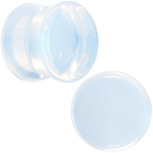 Load image into Gallery viewer, White Opalite Double Flare Plug Set