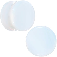 Load image into Gallery viewer, White Opalite Double Flare Plug Set