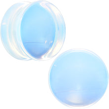 Load image into Gallery viewer, White Opalite Double Flare Plug Set