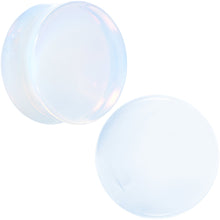 Load image into Gallery viewer, White Opalite Double Flare Plug Set