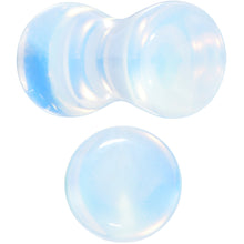 Load image into Gallery viewer, White Opalite Double Flare Plug Set