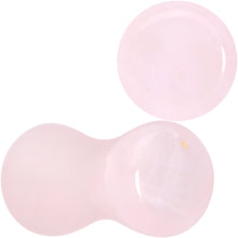 Load image into Gallery viewer, Pink Rose Quartz Round Double Flare Plug Set