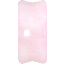 Load image into Gallery viewer, Pink Rose Quartz Round Double Flare Plug Set