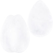 Load image into Gallery viewer, White Cloudy Quartz Drop Saddle Plug Set