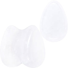 Load image into Gallery viewer, White Cloudy Quartz Drop Saddle Plug Set