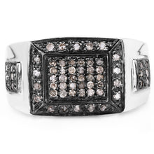 Load image into Gallery viewer, 0.52 Carat Genuine Champagne Diamond .925 Sterling Silver Ring