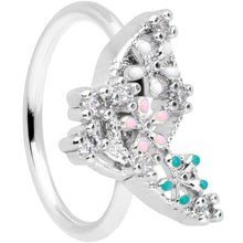 Load image into Gallery viewer, 20G 5/16 Clear CZ Gem Abstract Butterfly Nose Hoop