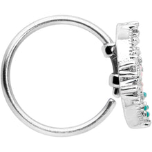 Load image into Gallery viewer, 20G 5/16 Clear CZ Gem Abstract Butterfly Nose Hoop